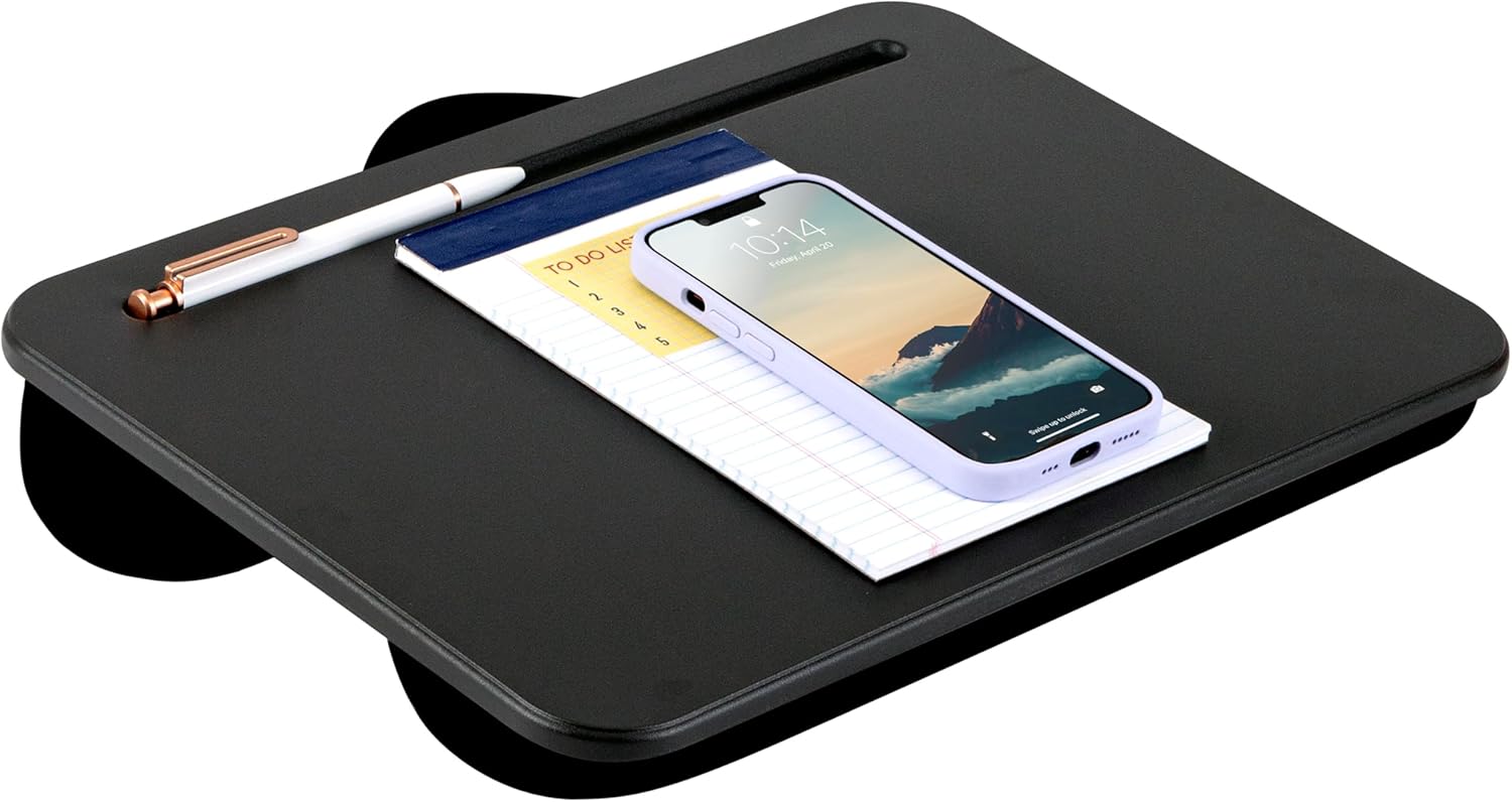 LAPGEAR Compact Lap Desk - Fits up to 15 Inch Laptops - Black - Style No. 43108